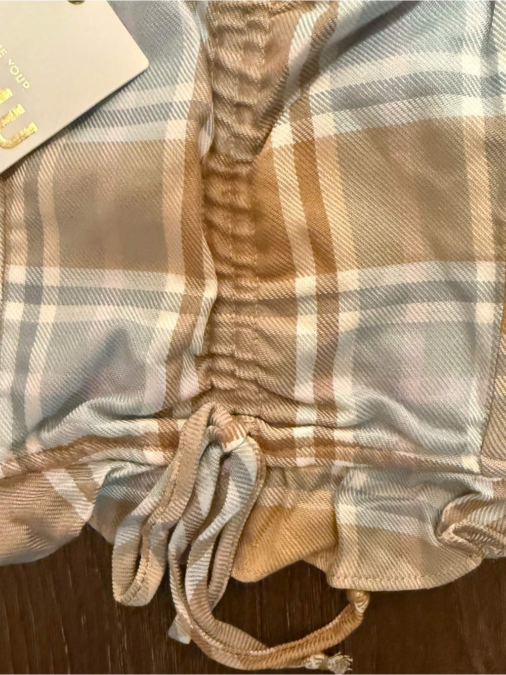Show Me Your Mumu Plaid Maxi Skirt Crop Top Set M Boho Western Cottagecore NWT - Picture 9 of 9